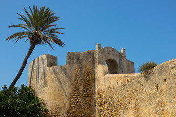 Old stone fortification and gate in Asilah