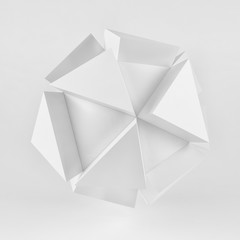 White spheres geometry background. Abstract 3d render