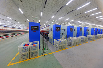 Spinning machine equipment in the workshop