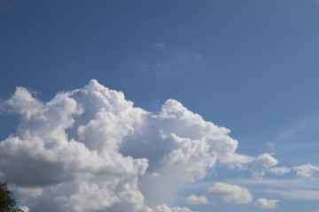 Naklejka na ściany i meble Blue sky in the air background
