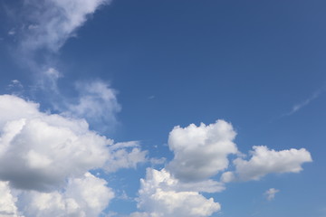 Blue sky in the air background