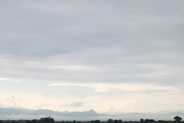 The sky and the clouds