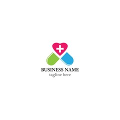 Pharmacy logo template vector icon design
