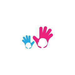 Kids logo template vector icon dersign