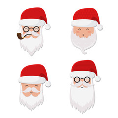 Vector Santa Claus Hipster Santa. Secret santa.