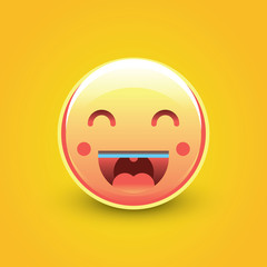 Beaming face with smiling emoticon