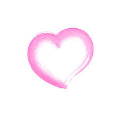 Abstract Love Heart Stain with Pink COlor