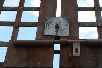 old door with lock