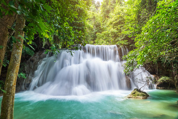 Huai Mae Khamin Waterfall level 3, Khuean Srinagarindra National Park, Kanchanaburi, Thailand