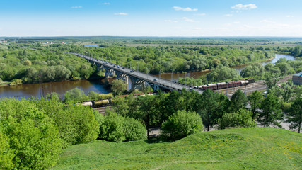 Vladimir. View of the bridge over the Klyazma river