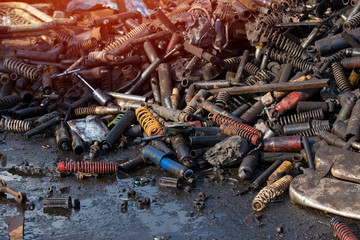 Garbage, dirty, iron rust, lubricating oil stain