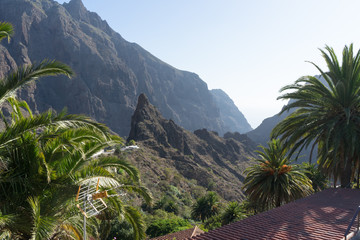Fototapeta na wymiar Mysterious touristic and historical small village in Tenerife, Canary Islands, Spain. Popular rural town in a secluded summit in a paradise.