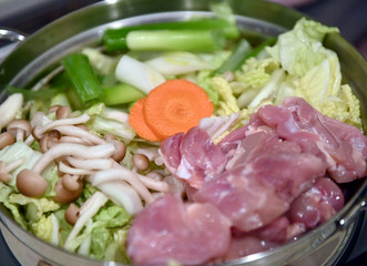 鍋　肉　水炊き