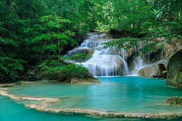 Waterfall level 1, Erawan National Park, Kanchanaburi, Thailand