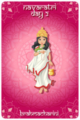 Poster design for Navaratri with goddess