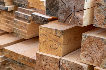 lumber, angle view, boards and timber, wood texture