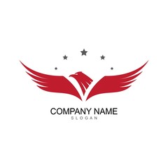 Falcon Wing Logo Template vector icon design