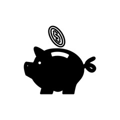 piggy bank icon vector flat style