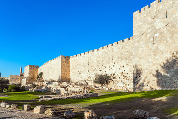 Fototapeta na wymiar The fortress wall