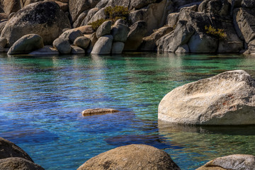 Image of clear blue lake water, Sand Harbor, Lake Tahoe.