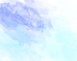 Blue soft watercolor abstract texture. Vector illustration.