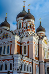 Fototapeta na wymiar Catholic Alexander Nevsky Cathedral in the Old Town of Tallinn Estonia