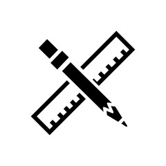 ruler and pencil icon collection