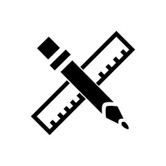 ruler and pencil icon collection
