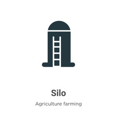 Silo vector icon on white background. Flat vector silo icon symbol sign from modern agriculture farming and gardening collection for mobile concept and web apps design.