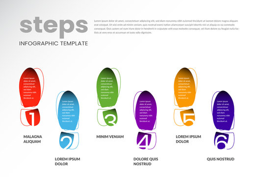 Info Chart Layout with Step Illustrations