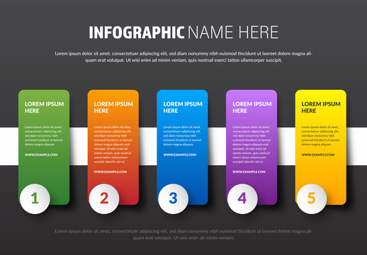 Info Chart Labels Layout with Bright Colors