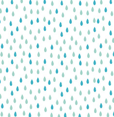 Drops blue water background, template, pattern, banner - vector