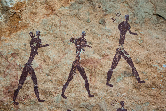 African bushman rock art