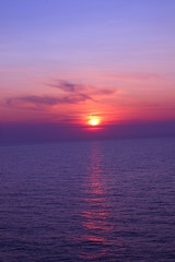 sunset over the sea