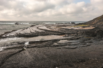 Rock beach at Aljezur village