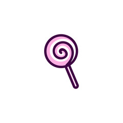 lollipop icon . pink lollipop vector