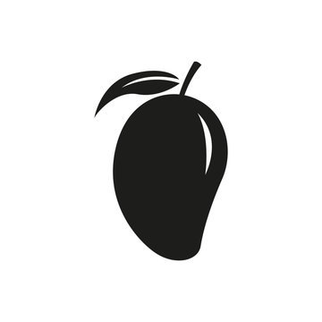 recommend clip art: mango vector. mango silhouette isolated on white background