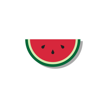 watermelon icon .  isolated watermelon. flat watermelon. watermelon graphic image. slice of watermelon vector