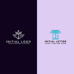 Set logo design inspiration for companies from the initial letters CG logo icon. -Vectors