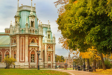 palace museum and park reserve Tsaritsyno in Moscow, Russia