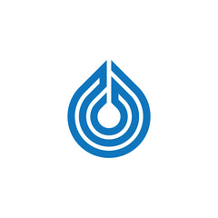 Creative water drop vector symbol