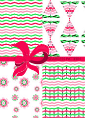 seamless ornametal patterns on white background.