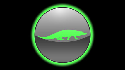 Crocodile icon vector design. Green neon icons with animals. Animals icons vector. 