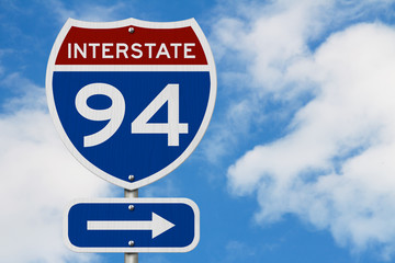 I-94 interstate USA highway road sign