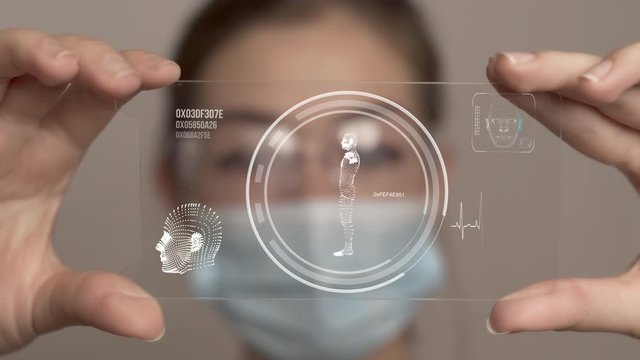 Female doctor using artificial intelligence for analyze patient health