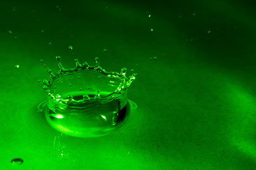 Amazing macro highspeed shot of colorful waterdrops