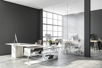 Office of modern company in gray