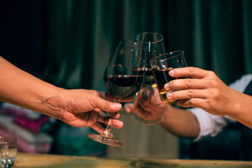 man with glass of red wine