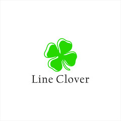simple modern clover leaf  in green color vector for logo design template or symbol of good luck 