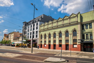 Naklejka premium steintorplatz in halle an der saale, deutschland